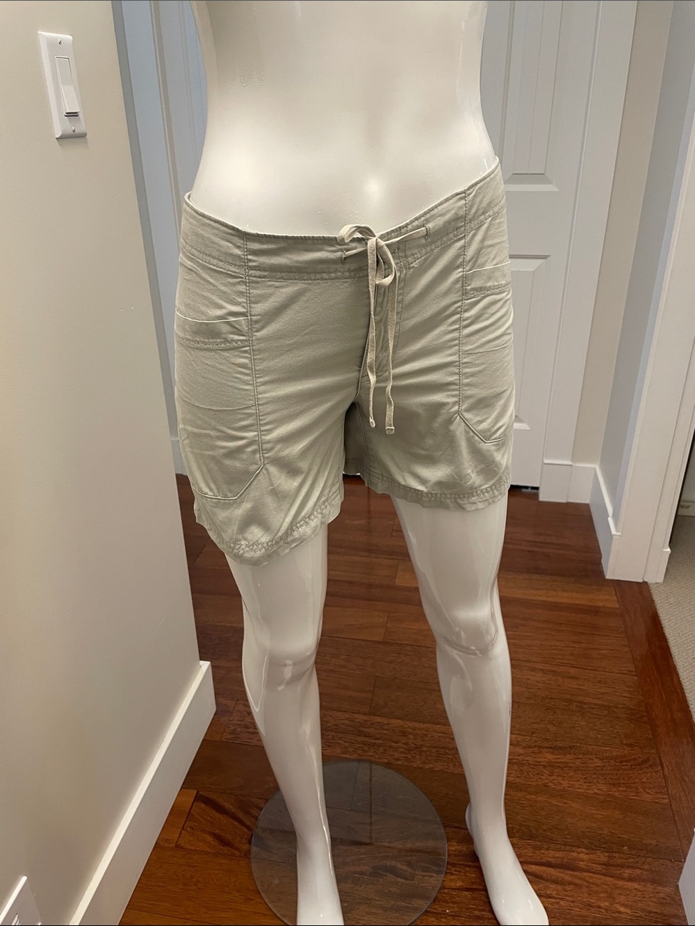 Patagonia Light Beige Drawstring Cargo Shorts